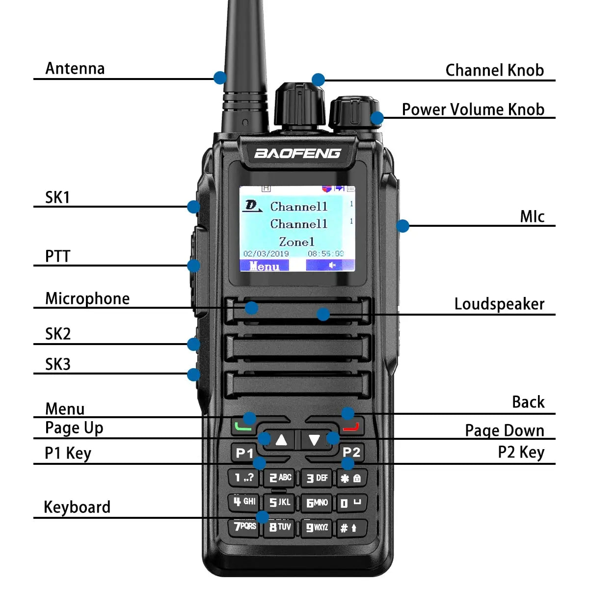 Baofeng 1701 Upgrade DM-1702 Openg GD77 GPS Dual Mode Analog And Digital Walkie Talkie Tier 1+2 Dual Time Slot VHF 136-174 UHF 4 Ai-TechWorld 