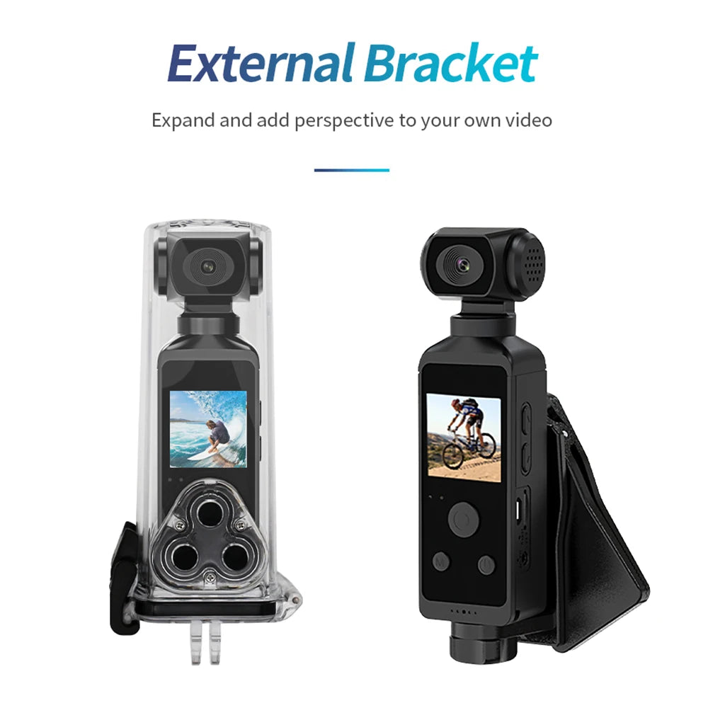 Mini Cam 4K 1080P Pocket Camcorder HD Cam 1.3" LCD Screen 270° Rotatable Wifi Mini Camera with Waterproof Case Motion Cameras Ai-TechWorld 