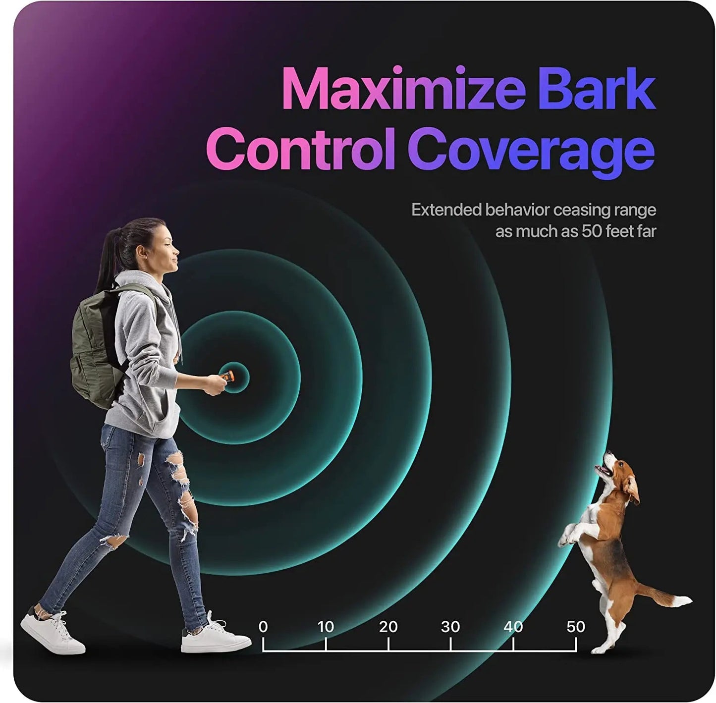 2023 Release Pet Dog Repeller Ultrasonic Dog Training Device Rechargeable Anti Dog Bark Deterrent Device With LED Flashlight Ai-TechWorld 