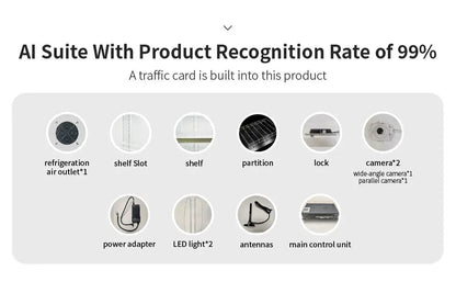 HAHA Smart Vending Freezer POS NFC Temperature Range -8F to 50F for Ice Cream And Drinks(550) Ai-TechWorld 