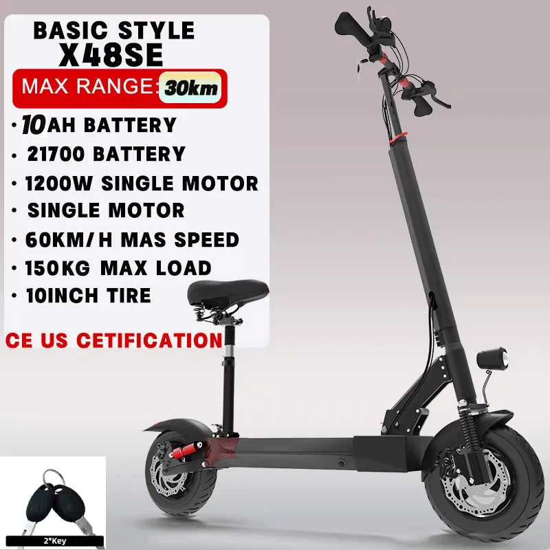 [8 models]10/11 Inch 48V-72V 1000W-6000W Electric Scooter 50-85km/h Fast E Scooter Off Road Electric Kick Scooter Foldable Adult Ai-TechWorld 