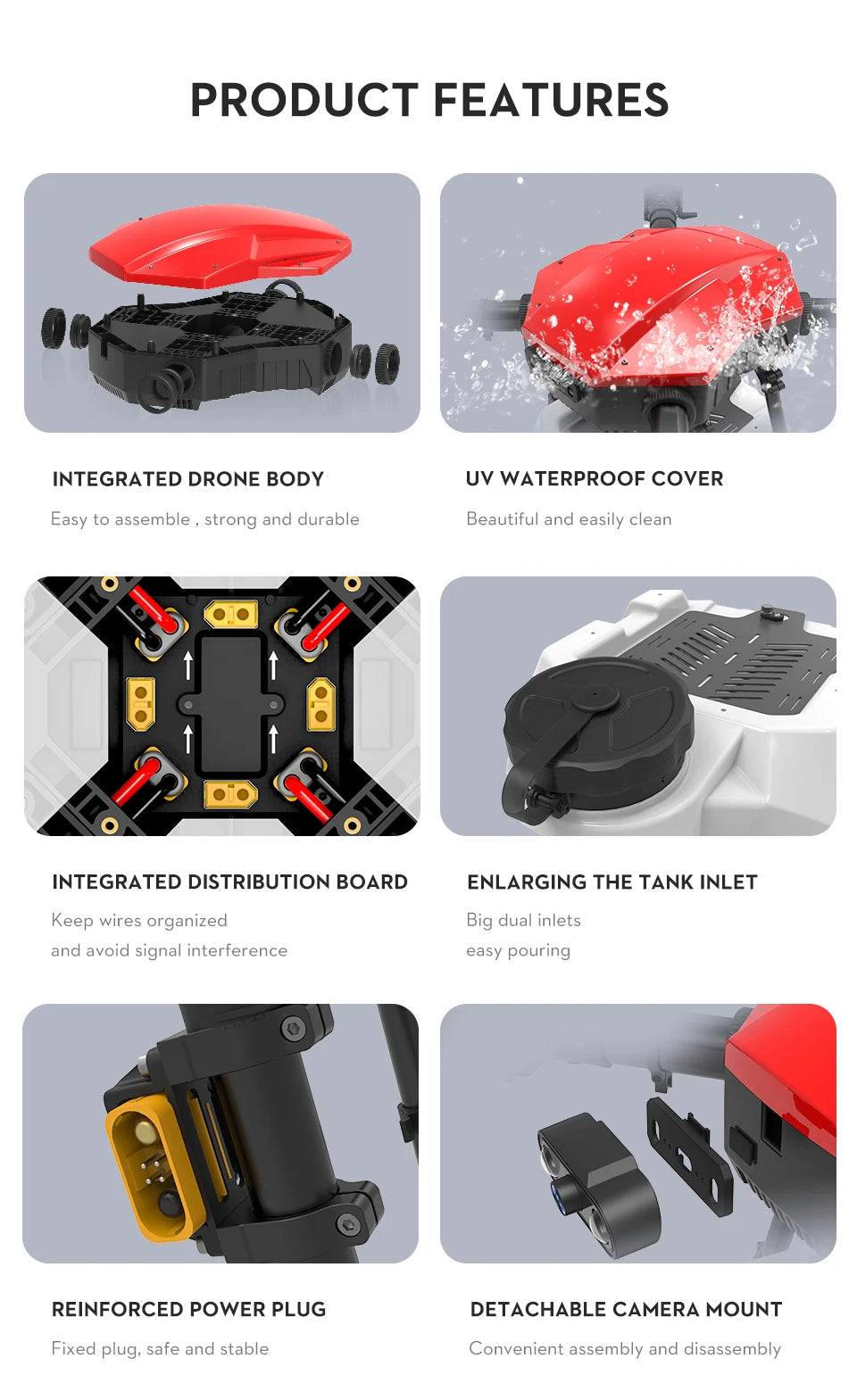 EFT E420P 20L 20kg Agricultural spray frame kit four-axis Folding Quadcopter with Hobbywing X9 plus power system Ai-TechWorld 