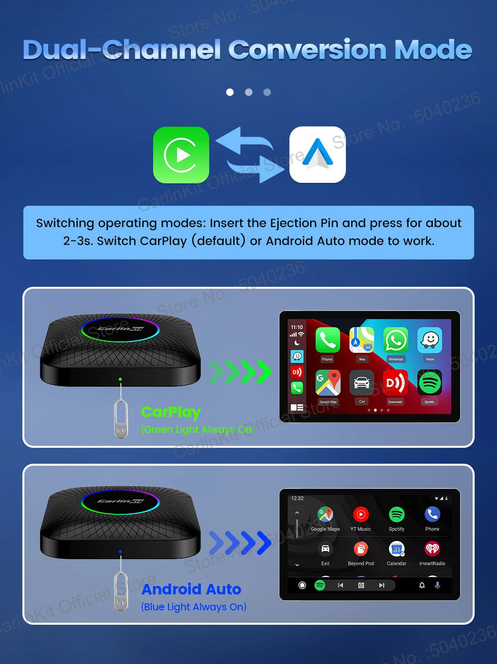 CarlinKit CarPlay Ai Box Android 13 SM6225 8 Cores 64GB 128GB Car Smart Streaming Box Wireless CarPlay Android Auto For Netflix Ai-TechWorld 
