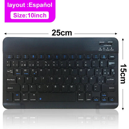 Mini Bluetooth Keyboard Wireless Keyboard Rechargeable For Phone Tablet Russian Spanish Keyboard For Android ios Windows Ai-TechWorld   ai-techworld