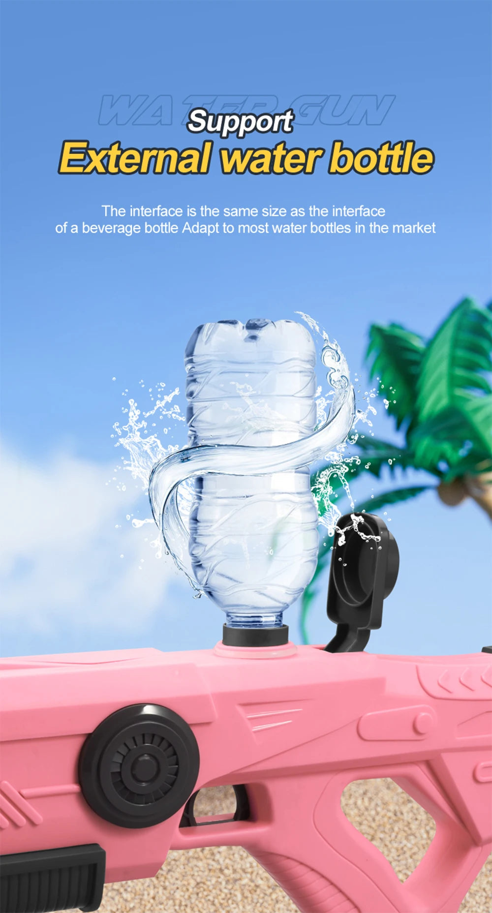 Electric Automatic Water Storage Gun Toys Portable Children Summer Beach Outdoor Fight Fantasy Spray Gun Toys Boy Kid Adult Game Ai-TechWorld 