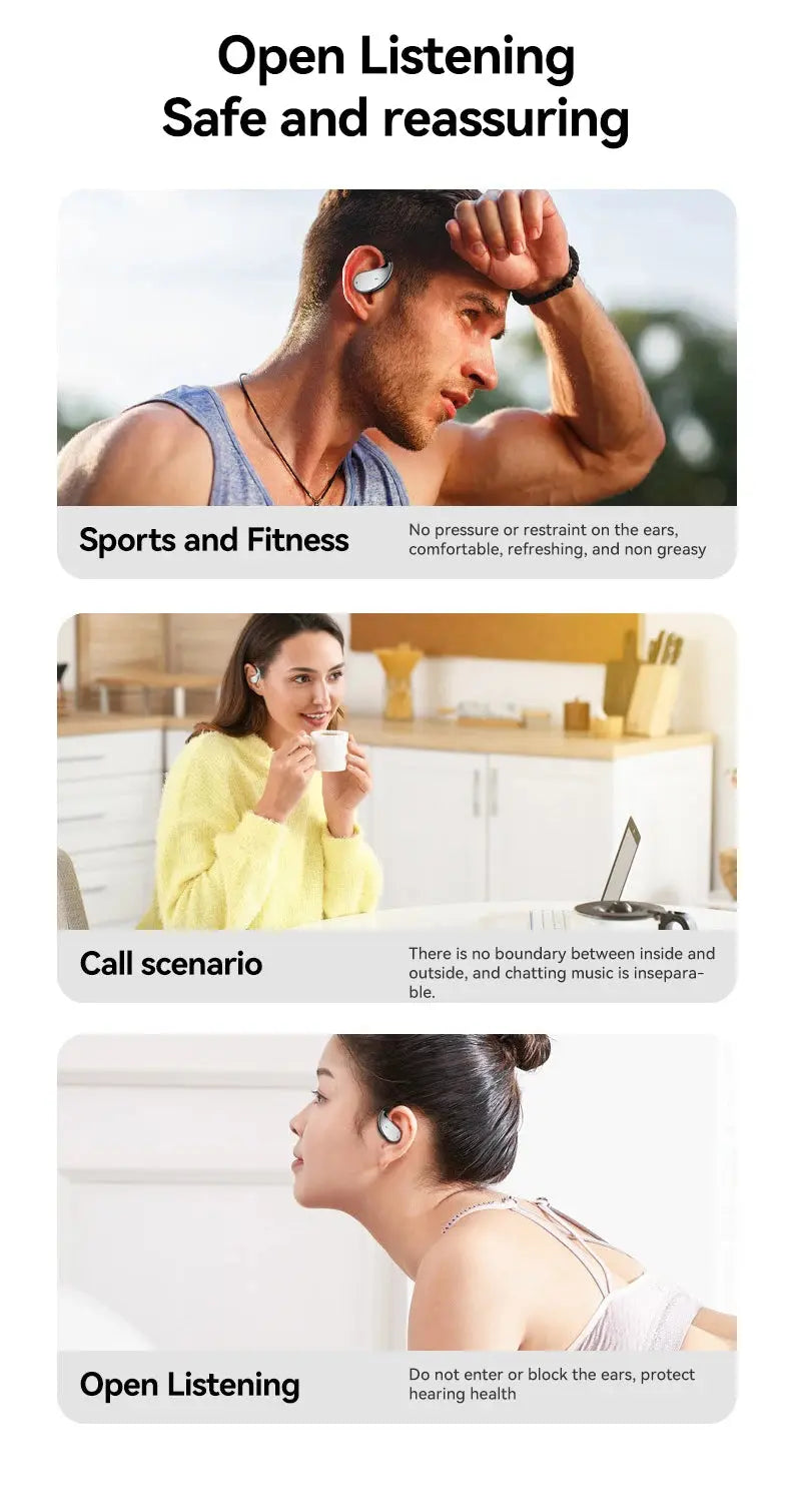 MZYMI Q39 AI Translation Wireless Earphone TWS Ear Hook Sport Running Bluetooth Headset ENC Noise Cancelling Headphone With Mic Ai-TechWorld 