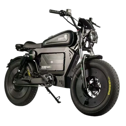 Ebike ZPW Black Warrior 3000W 60V 45AH Camping Motorcycle, Adult Electric Bike 20 Inch Fat Tire Electric Bike Ai-TechWorld 