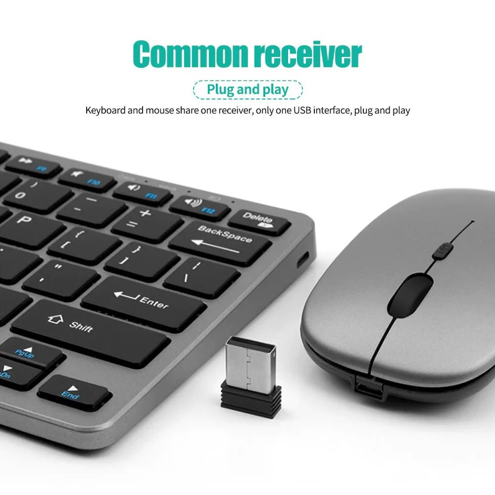 2.4G Wireless Keyboard Mouse Set Bluetooth 5.0 Keyboard Mouse Combo 2 modes Mini Keyboard Mouse For Laptop PC Accessories Ai-TechWorld   ai-techworld