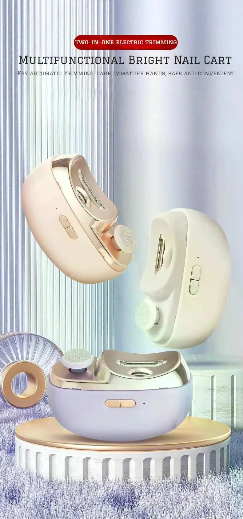 1 Pcs Electric Automatic Nail Clipper Manicure Nail Trimmer For Adult Ai-TechWorld 