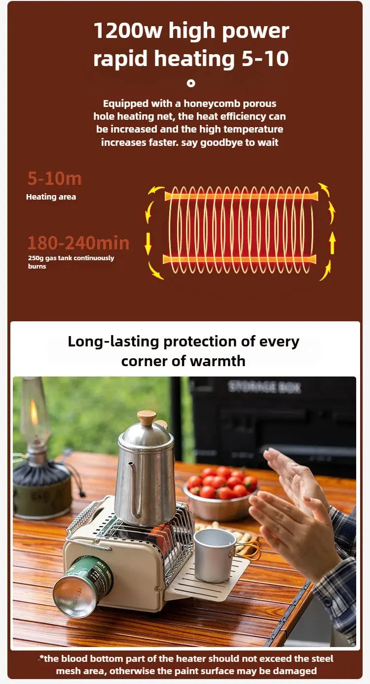Outdoor Mini Heating Stove Camping Gas Stove Fishing Camping Heater Outdoor Portable Car 2024 Winter Camping Outdoor Supplies Ai-TechWorld 