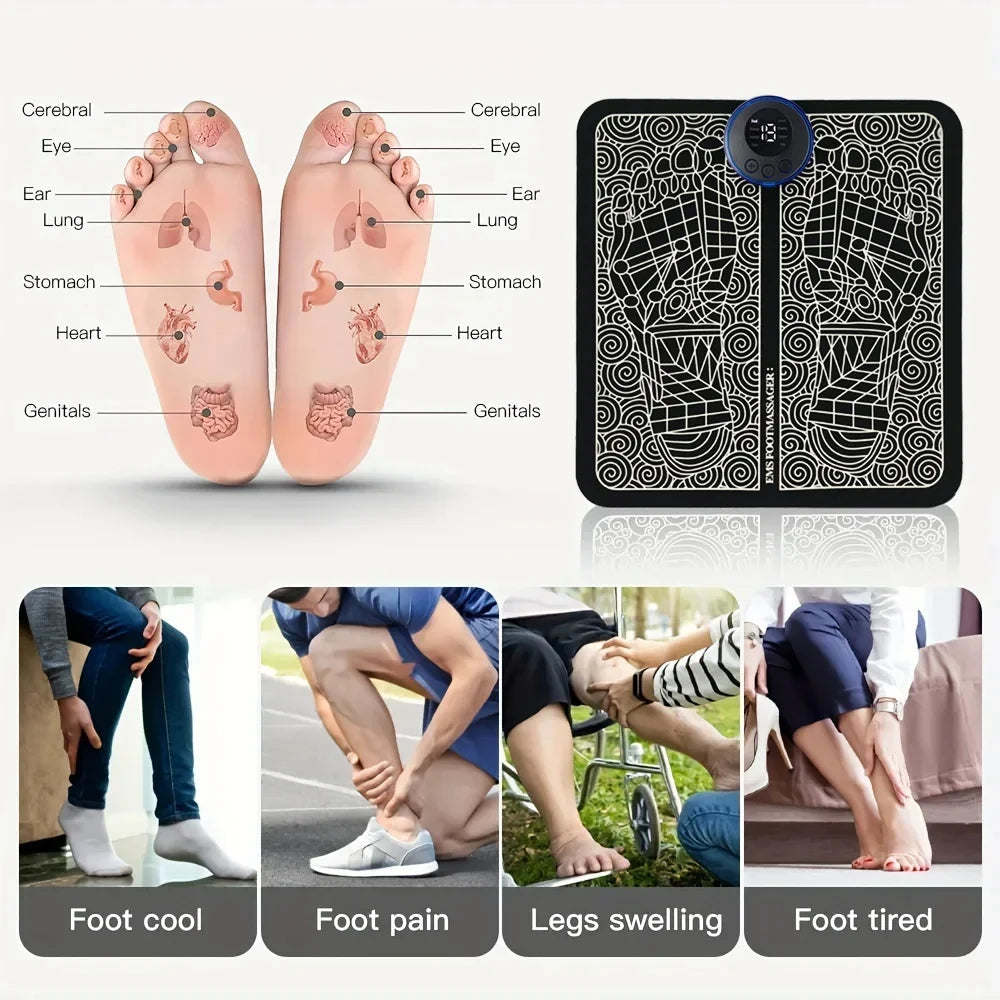 Electric Foot Massager Pad Muscle Massage Relaxation Trainer For Massage Fitness Outdoor Sport Home Family Relax Ai-TechWorld 