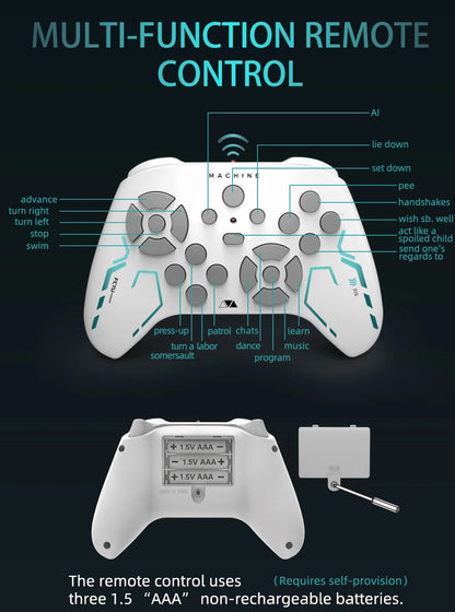 Teeggi Electric RC Intelligent Robot Dog with Clip Multifunction RC Mechanical Dog Educational Toy Bionic Smart Robot Toy Gift Ai-TechWorld 