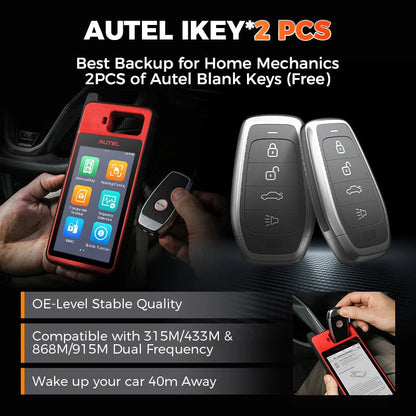 Autel MaxiIM KM100E Key Fob Programmer Immobilizer Tool Key Creation IMMO Learning Chip Read Write Cloning Frequency Detection Ai-TechWorld 