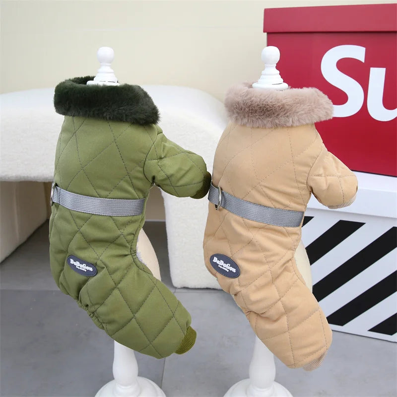 Thicken Warm Dog Jumpsuit Winter Pet Dogs Clothes for Chihuahua Coat Waterproof Hoodie Puppy Overalls Poodle Jacket Pet Apparel Ai-TechWorld 