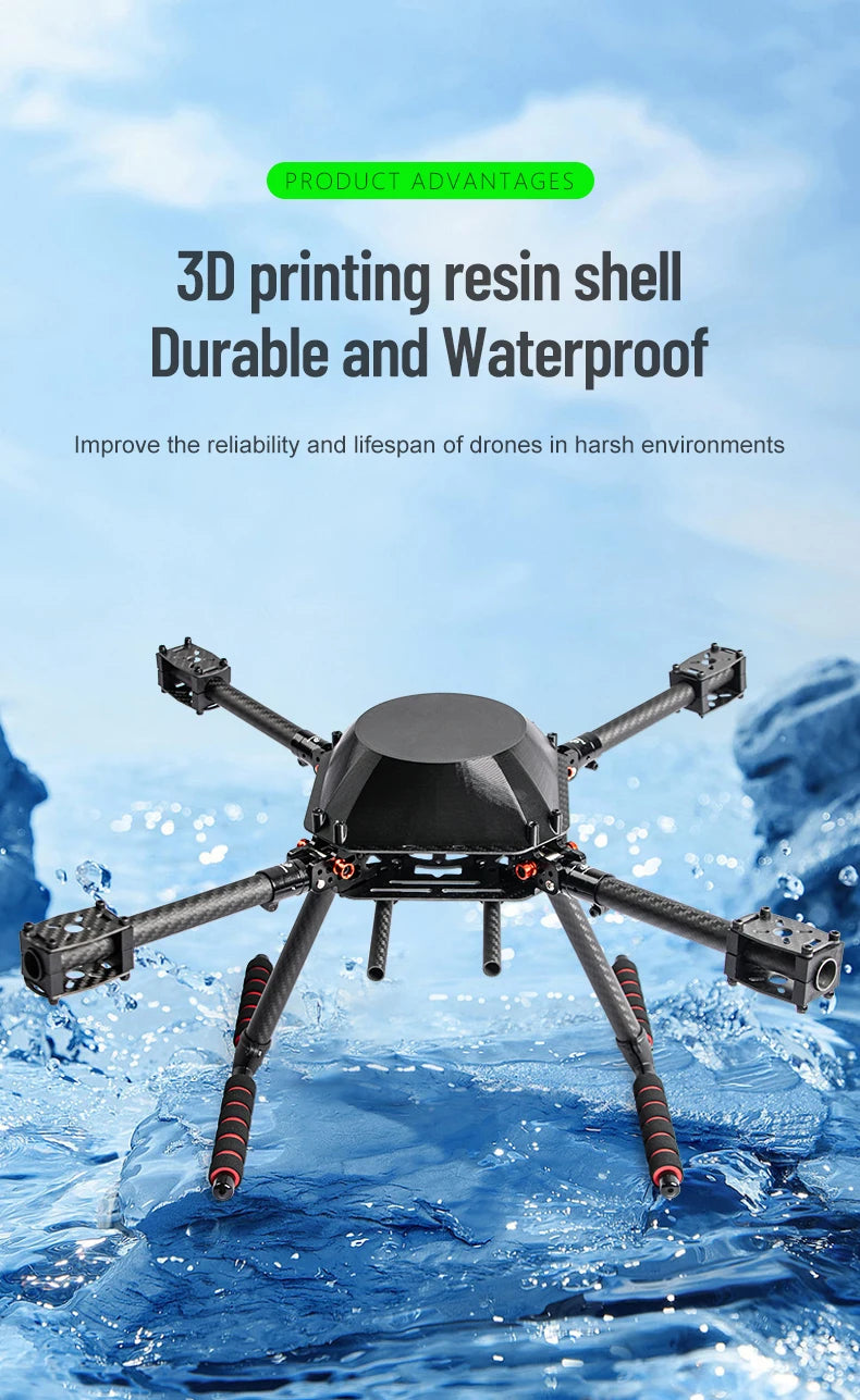 LX450 450mm full Carbon fiber Quadcopter Frame Umbrella shaped folding FPV Quad with Carbon Fiber Landing Skid F450 drone frame Ai-TechWorld 