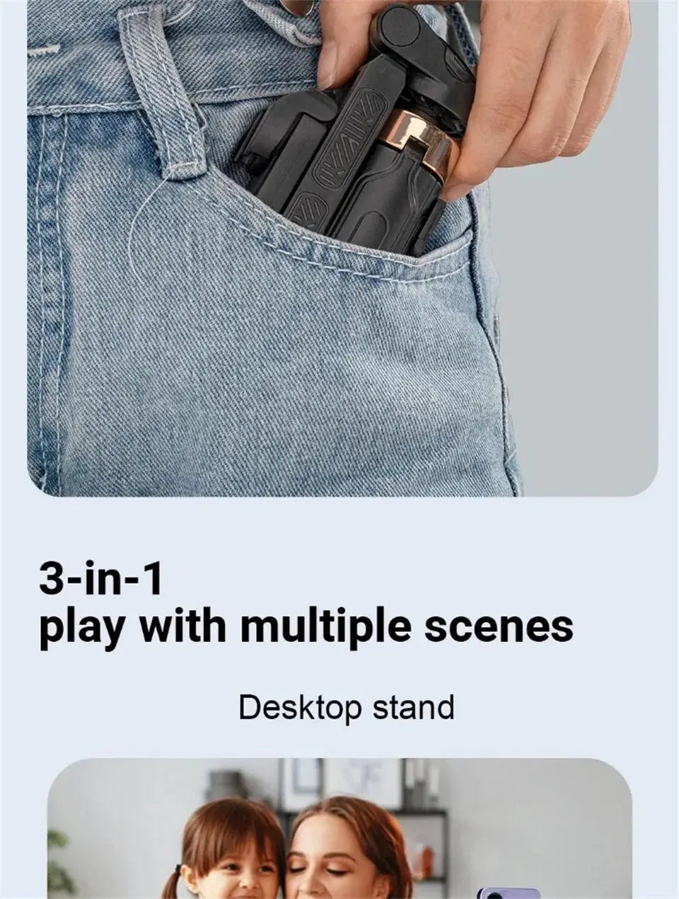 2025 new Selfie Stick Tripod with Wireless Bluetooth Remote, Portables Foldable Stand for iPhone Smartphone Vlog Shooting Record Ai-TechWorld 