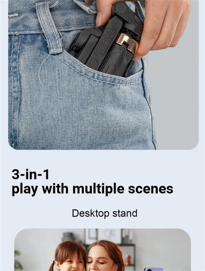 2025 new Selfie Stick Tripod with Wireless Bluetooth Remote, Portables Foldable Stand for iPhone Smartphone Vlog Shooting Record Ai-TechWorld 