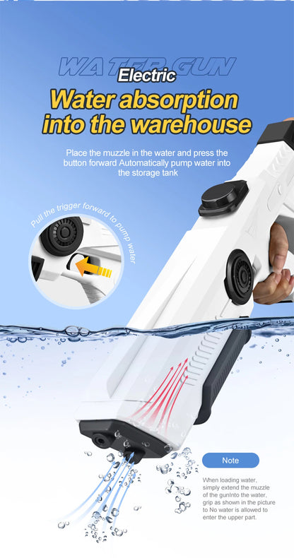 Electric Automatic Water Storage Gun Toys Portable Children Summer Beach Outdoor Fight Fantasy Spray Gun Toys Boy Kid Adult Game Ai-TechWorld 