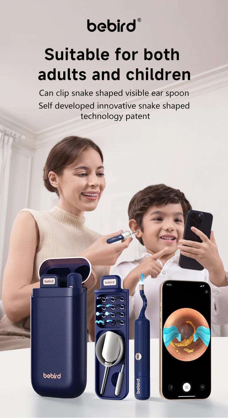 2025 New Bebird Earsight Plus I35R Ear Wax Removal Tool Camera Cleaner Kit- HD Wireless Flexible Otoscope, Pain-Free Ear Tweezer Ai-TechWorld 