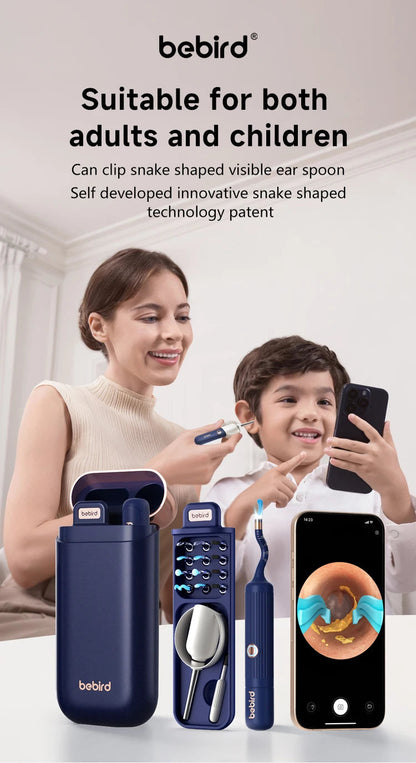 2025 New Bebird Earsight Plus I35R Ear Wax Removal Tool Camera Cleaner Kit- HD Wireless Flexible Otoscope, Pain-Free Ear Tweezer Ai-TechWorld 
