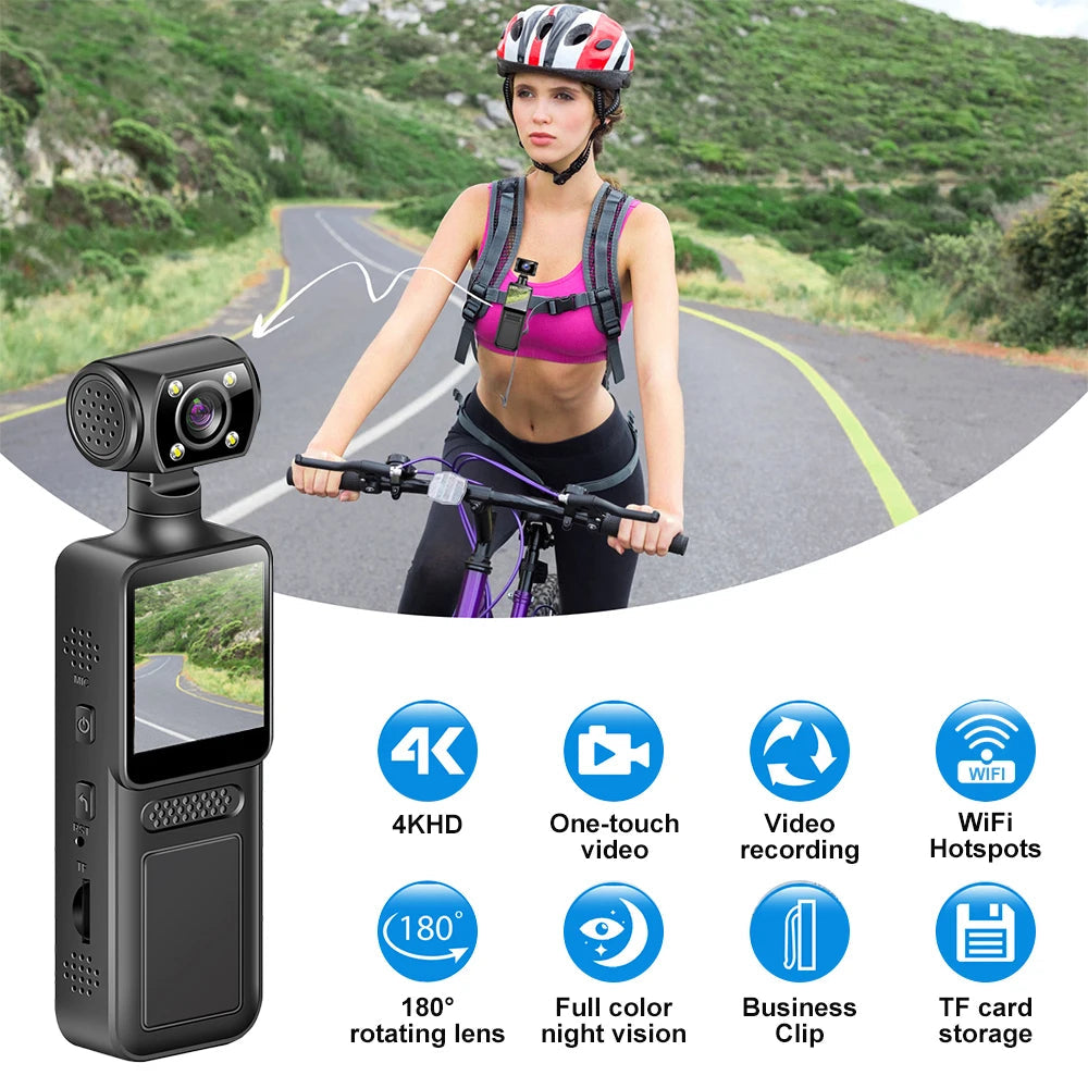 NEW 4K WIth Wifi Hotspot Mini Camera Portable Digital Video Recorder Body Camera Night Vision DVR Miniature Camcorder 2025 Ai-TechWorld 
