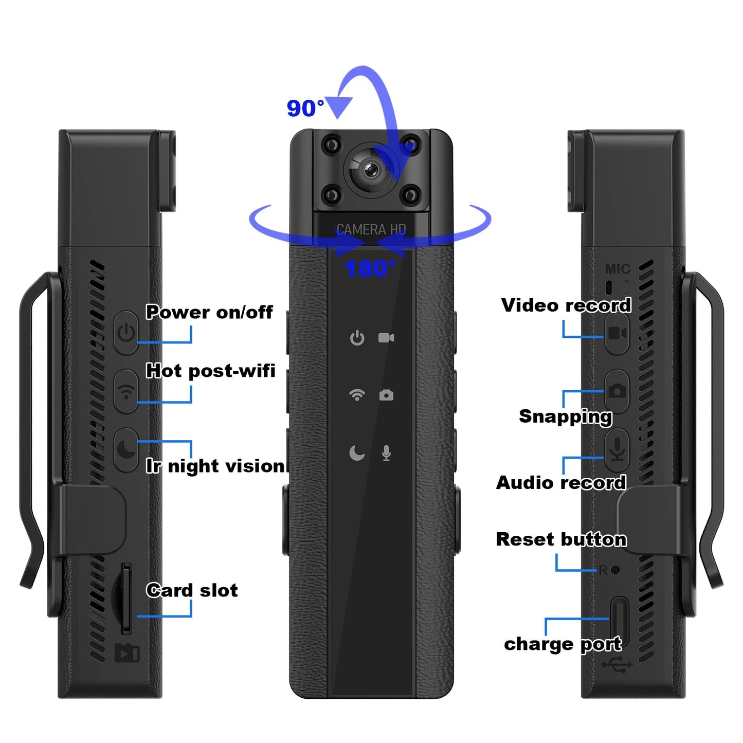 NEW WIth Wifi Hotspot Mini Camera 1080P Portable Digital Video Recorder Body Camera Night Vision DVR Miniature Camcorder Ai-TechWorld 
