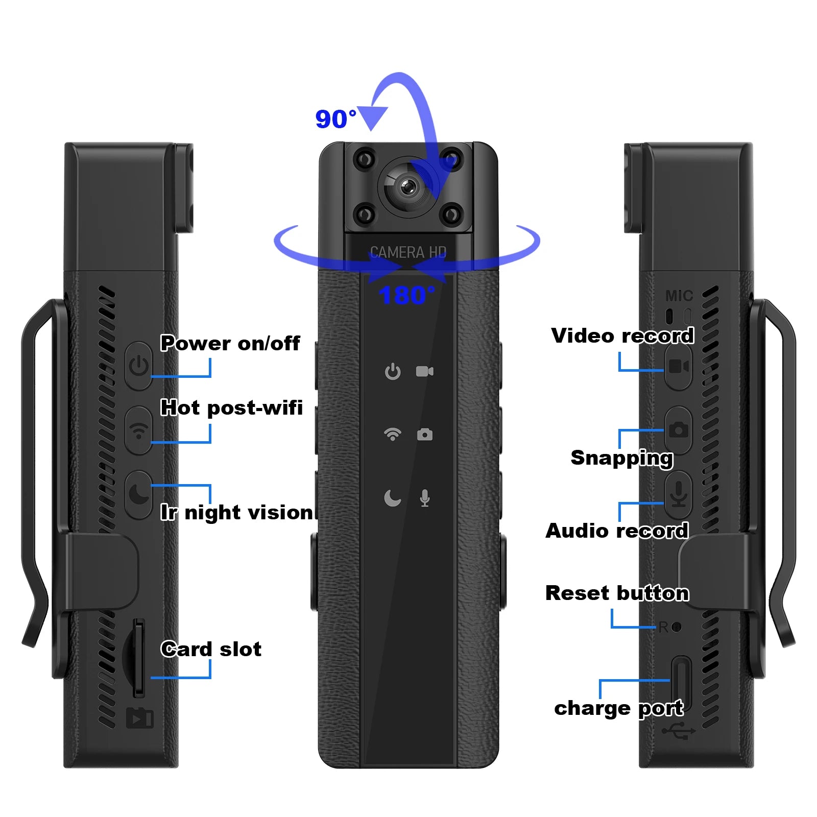 NEW WIth Wifi Hotspot Mini Camera 1080P Portable Digital Video Recorder Body Camera Night Vision DVR Miniature Camcorder Ai-TechWorld 