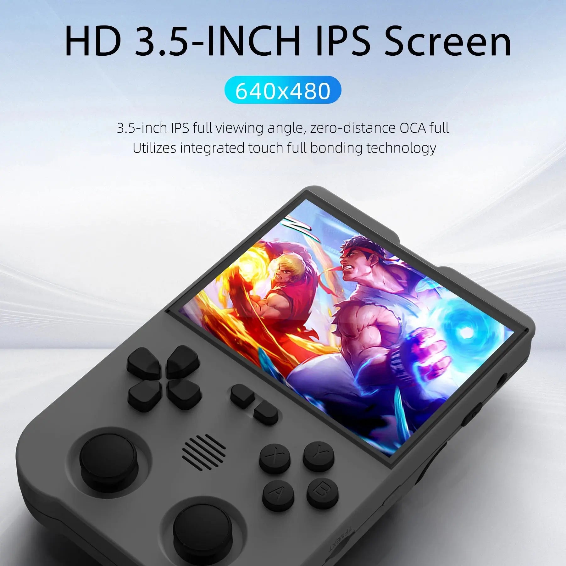Ampown XU10 Handheld Game Console 3.5" IPS Screen 3000mAh Battery Linux System Built-in Retro Games Portable Video Game Console Ai-TechWorld 