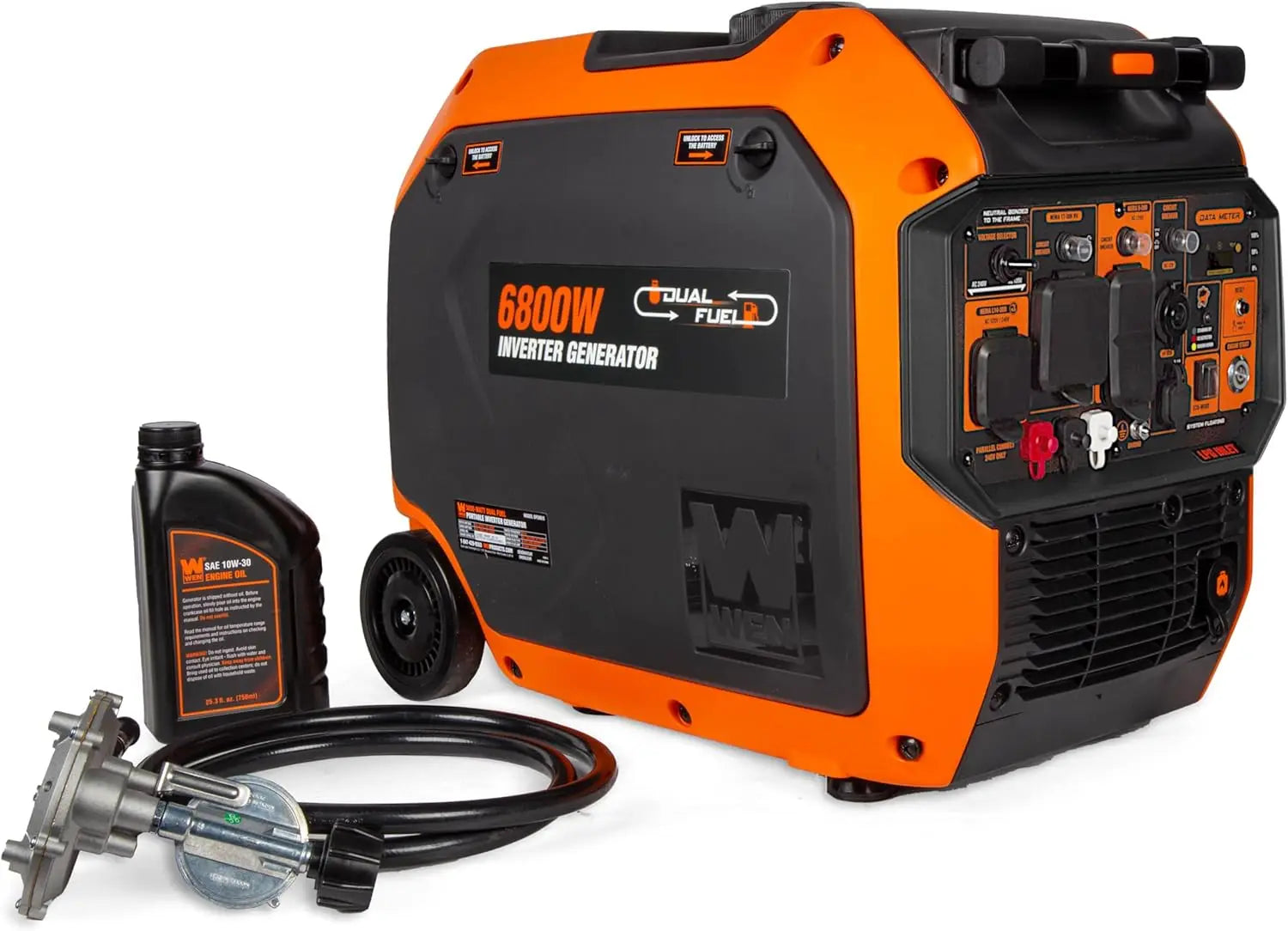 Quiet 6800-Watt Dual Fuel RV-Ready Electric Start Portable Inverter Generator with Fuel Shut Off and CO Watchdog (DF680iX) Ai-TechWorld 
