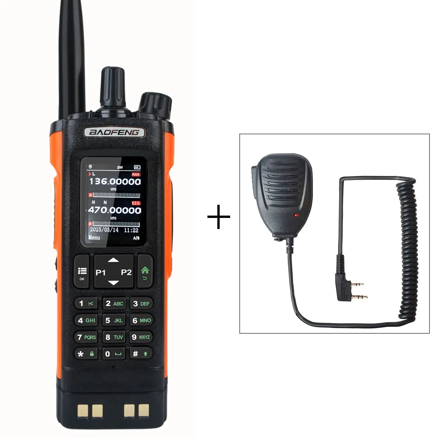 Baofeng DM-32 GPS APRS AES256 Encryption DMR Digital Analog UHF VHF Dual Band 8W Air Band FM Walkie Talkie DM-32UV Ai-TechWorld 