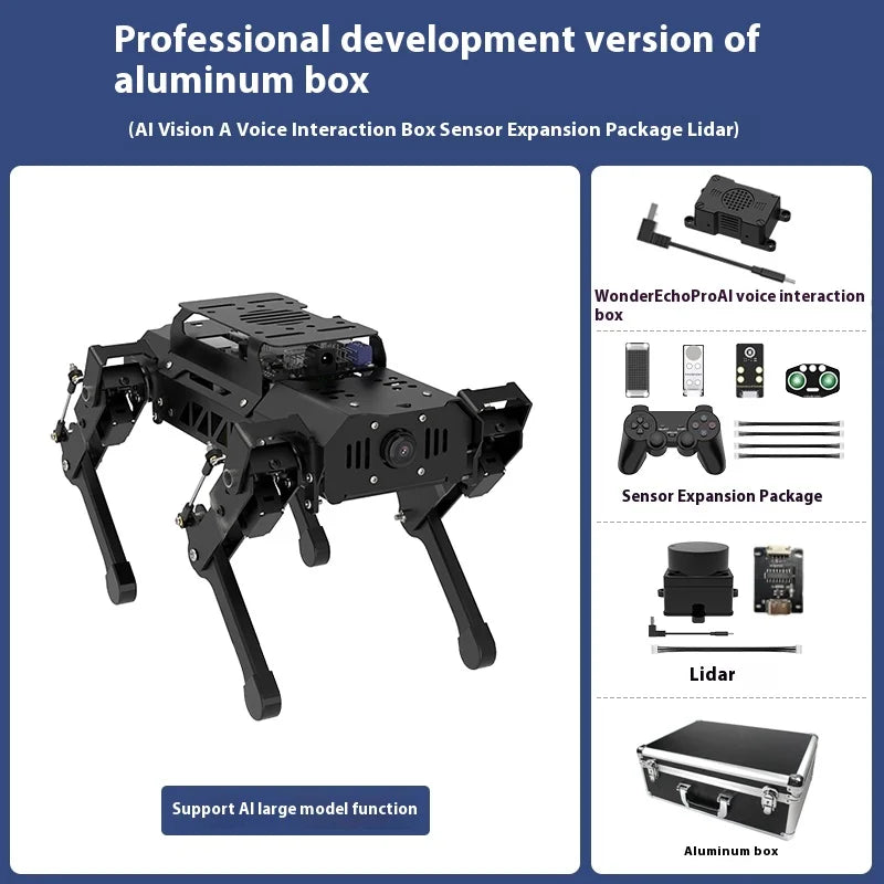 Hiwonder PuppyPi ROS quadruped robot dog, bionics, intelligent programming, AI visual recognition Ai-TechWorld 