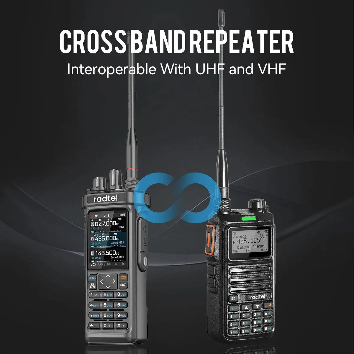 Radtel RT-950 PRO Bluetooth GPS APRS Programmable RGB Screen Frequency FM/SSB+71cm Dual-band 86mhz Ham Handtalkie W/ APP Ai-TechWorld 