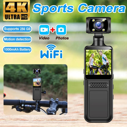 NEW 4K WIth Wifi Hotspot Mini Camera Portable Digital Video Recorder Body Camera Night Vision DVR Miniature Camcorder 2025 Ai-TechWorld 