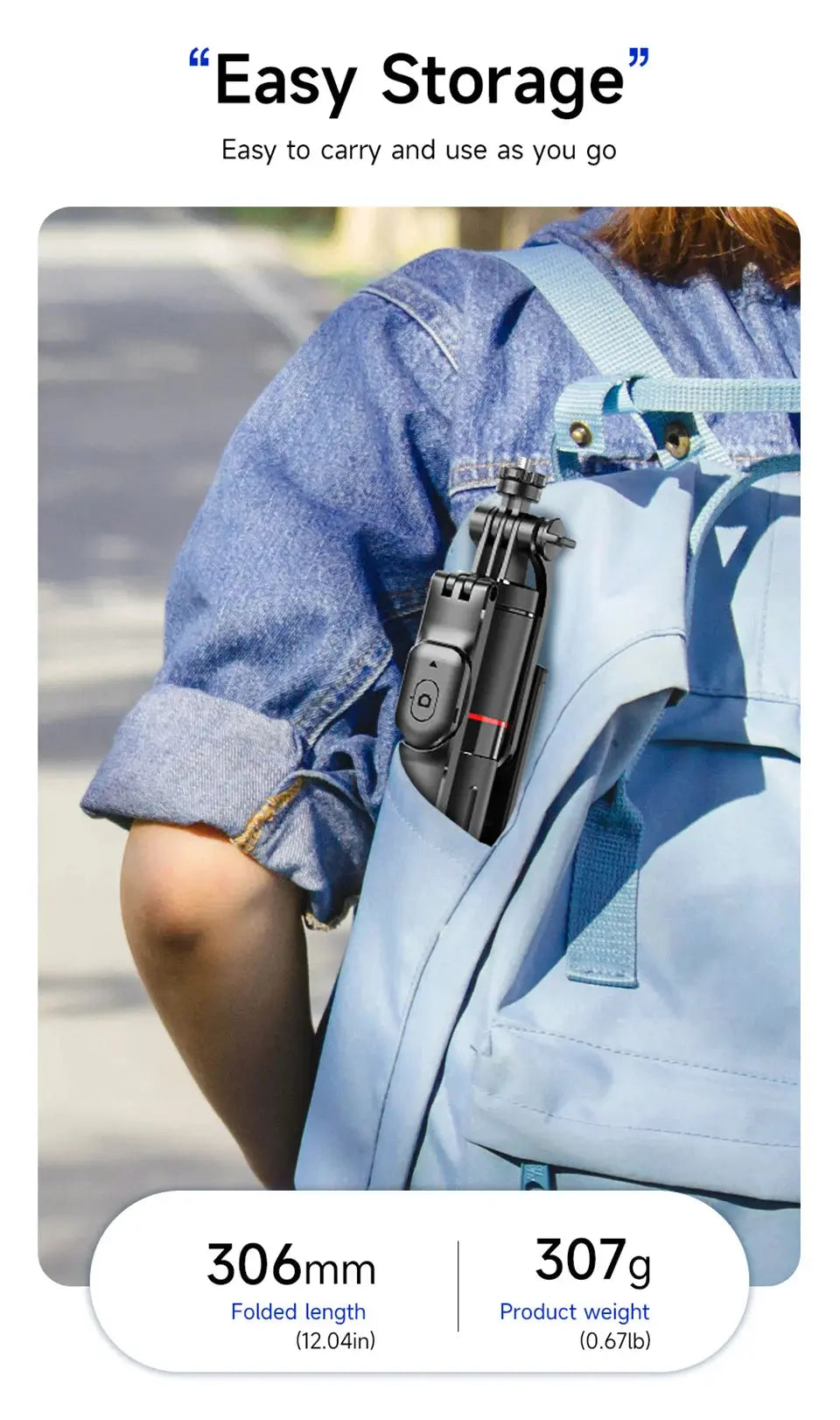 MEUYAG Selfie Stick Tripod with 1708mm Long Monopod Fill Light, Bluetooth Remote, 360° Rotation, 1/4 Interface, for mobile phone Ai-TechWorld 