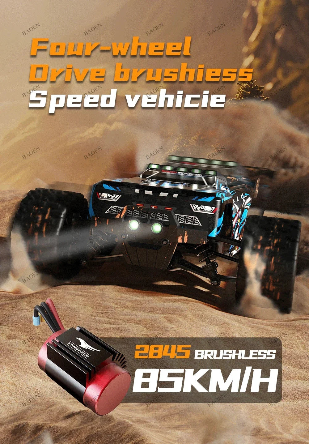 SCY9522PRO 85KM/H High Speed RC Car Brushless 4WD Off-Road Drift Remote Control Car 1:16 Professional Racing Cars SCY9522 50KM/H Ai-TechWorld 
