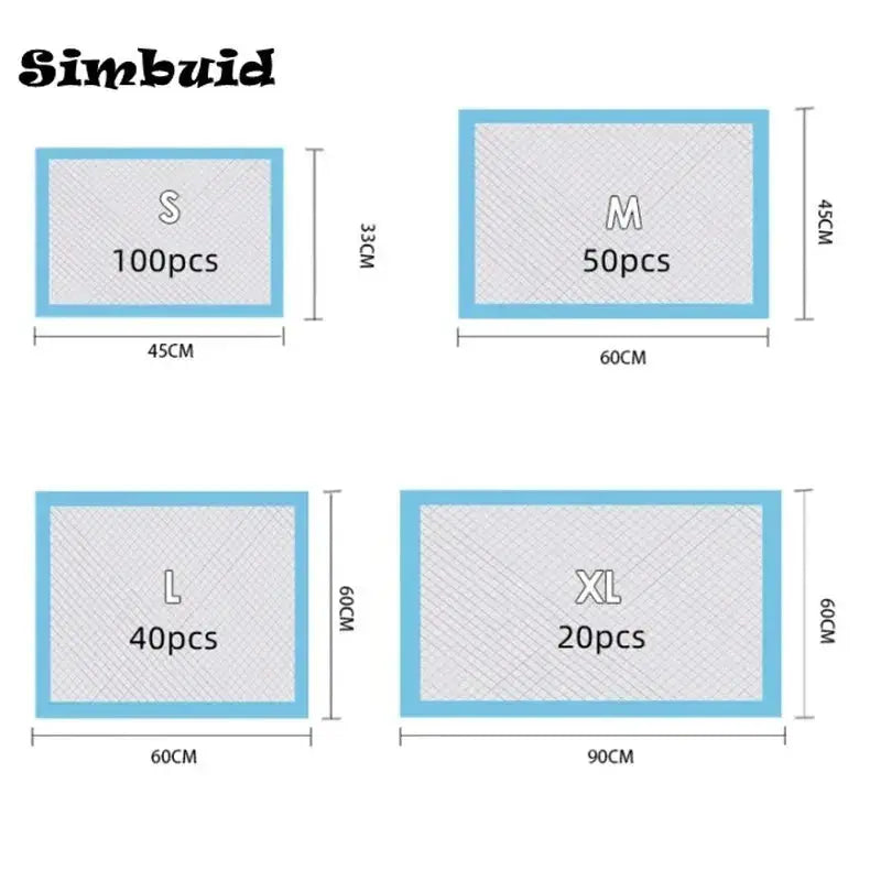 Super Absorbent Pet Diaper Dog Training Pee Pads Disposable Healthy Nappy Mat For Cats Dog Quick-dry Ai-TechWorld 