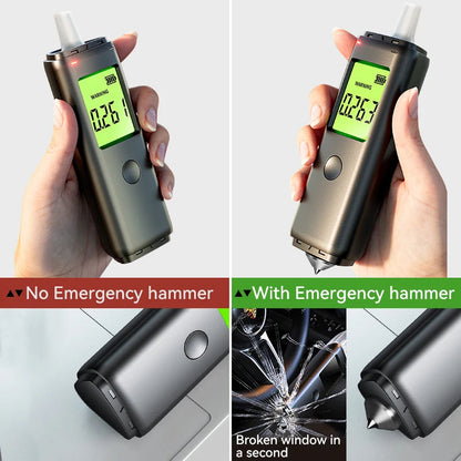 ZW Breathalyzer Rechargeable | Professional-Grade Accuracy | Portable Breath Alcohol Tester for Personal & Professional Use Pro Ai-TechWorld 