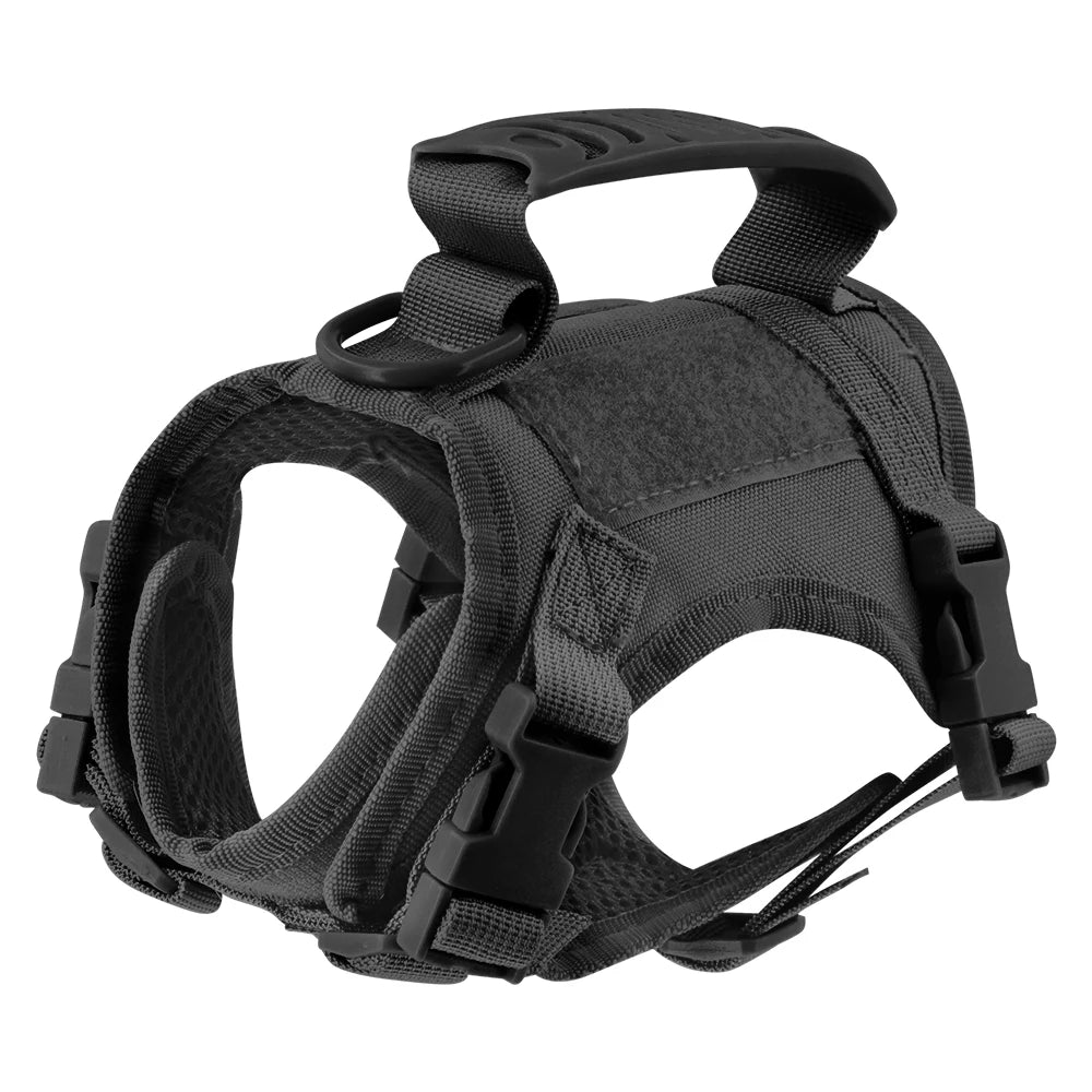 Tactical Puppy Harness Leash For Small Dogs Cats Adjustable Kitten Vest For Military Service Dog Working Training Walking Ai-TechWorld 