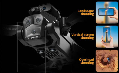 Foldable Camera Drone for Beginners & Adult - Four Direction Obstacle Avoidance, 360° Flips, One-Key Take Off/ Landing, 3D Flips Ai-TechWorld 