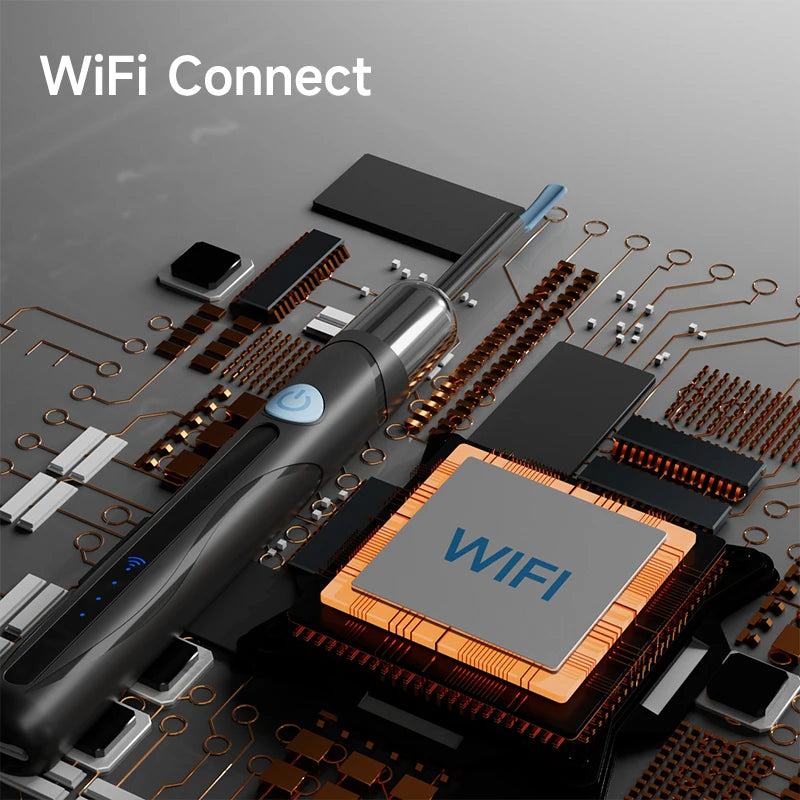 WiFi Endoscope 4.2mm 1080P Ear Picker Camera with Ear Spoon Base for iOS/Android Ear Cleaning Otoscope with Ear Wax Removal Tool Ai-TechWorld 