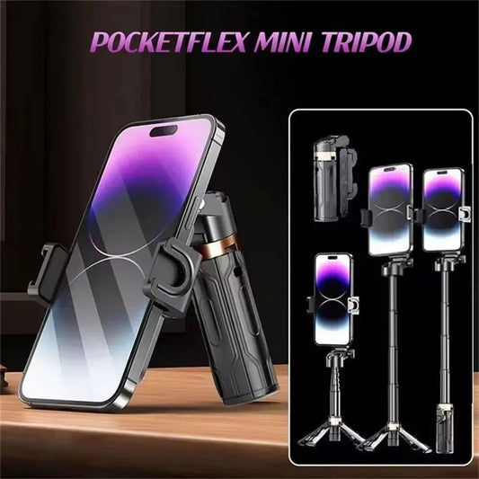 2025 new Selfie Stick Tripod with Wireless Bluetooth Remote, Portables Foldable Stand for iPhone Smartphone Vlog Shooting Record Ai-TechWorld 