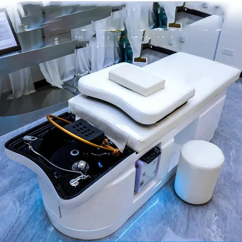 Spa Massage Shampoo Bed for Hair Salon, Commercial Use, Hairdressing Shaving Station, Water Circulation Basin, Beauty Furn, 2025 Ai-TechWorld 