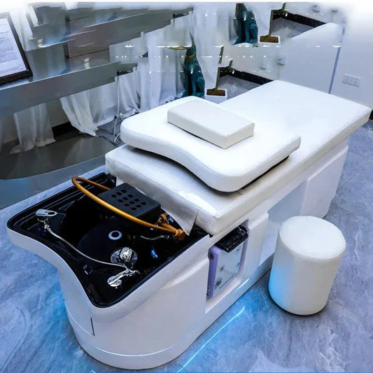 Spa Massage Shampoo Bed for Hair Salon, Commercial Use, Hairdressing Shaving Station, Water Circulation Basin, Beauty Furn, 2025 Ai-TechWorld 