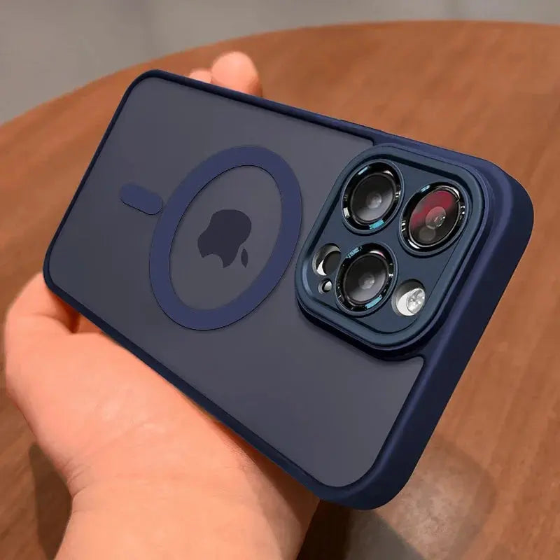 Magnetic Luxury Matte Translucent Armor Shockproof Case For iPhone Ai-TechWorld 