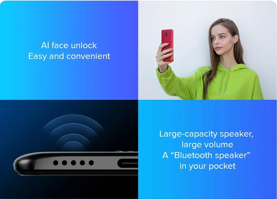 Xiaomi Redmi 8A smartphone 4G 64G Global firmware 5000mAh 6.22inch Snapdargon 439 12MP 18W Facial recognition used phone Ai-TechWorld 