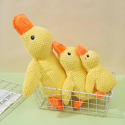 Plush Companion Sleeping Duck Dog Toys for Small Large Dogs Bite Resistant Teeth Grinding Sound Relief Duck Sound Toy Ai-TechWorld 