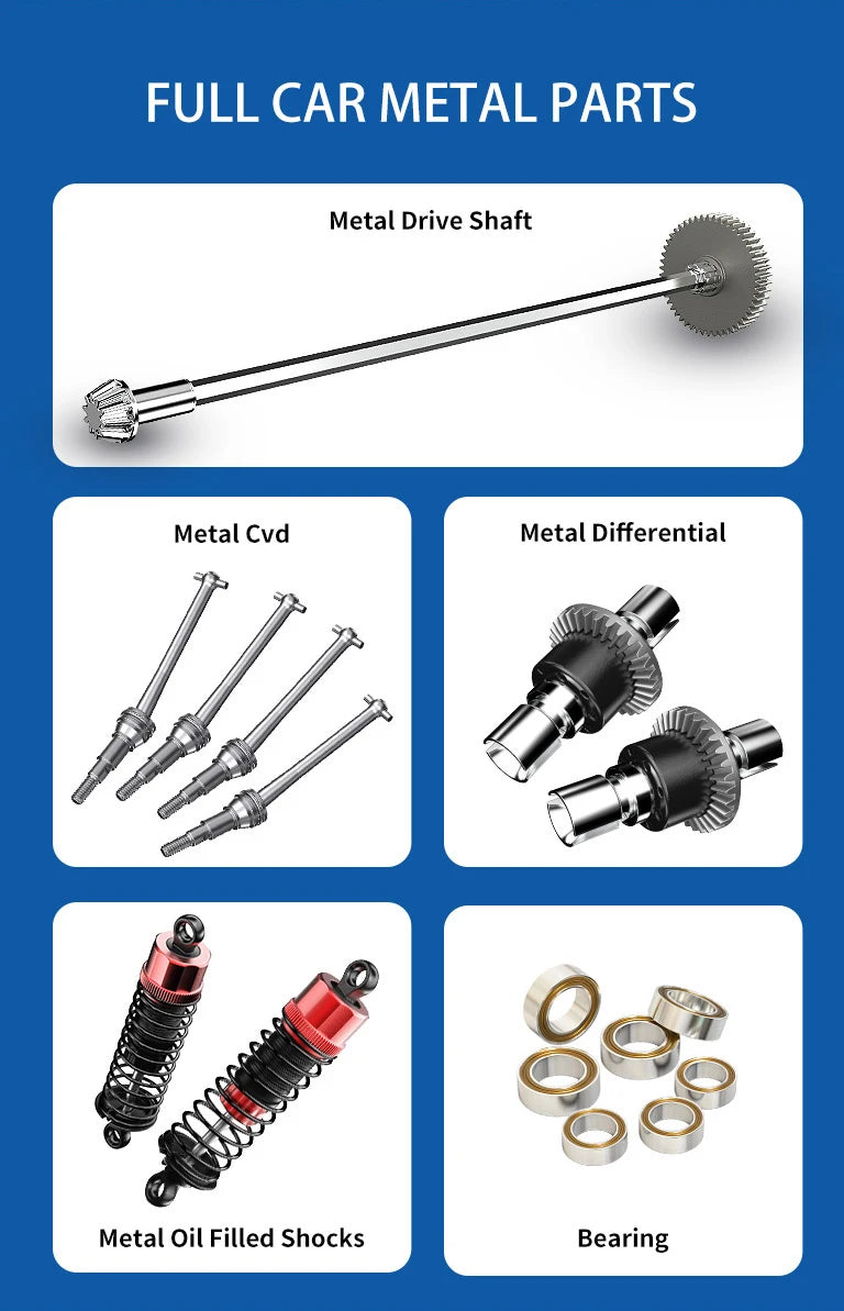 HYPER GO MJX 14207 14208 1/14 RC Car 41-53km/h Brushless 2.4G Remote Control 4WD Off-road High Speed RC Car Truck Hobby Toy Ai-TechWorld 