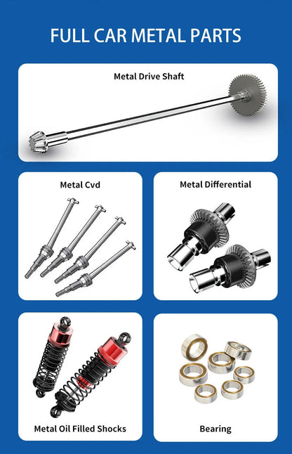 HYPER GO MJX 14207 14208 1/14 RC Car 41-53km/h Brushless 2.4G Remote Control 4WD Off-road High Speed RC Car Truck Hobby Toy Ai-TechWorld 