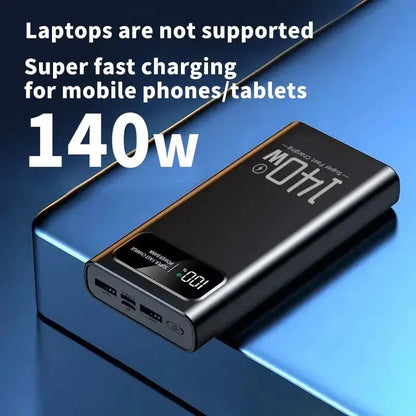 140W Power Bank  Super Fast Charging Battery High Capacity Digital Display 100000mAh Power Bank For Iphone Samsung Xiaomi Tablet Ai-TechWorld 