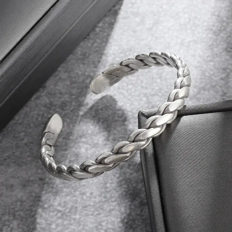 Retro Domineering Lion Head Animal Bracelet for Men Stainless Steel Braided Chain Wristband Bracelet Hip Hop Jewelry Ai-TechWorld 